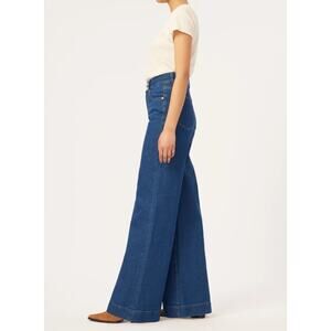 Anthropologie DL 1961 Extra Wide Leg Jeans in dark blue Vibrant Rinse, size 32